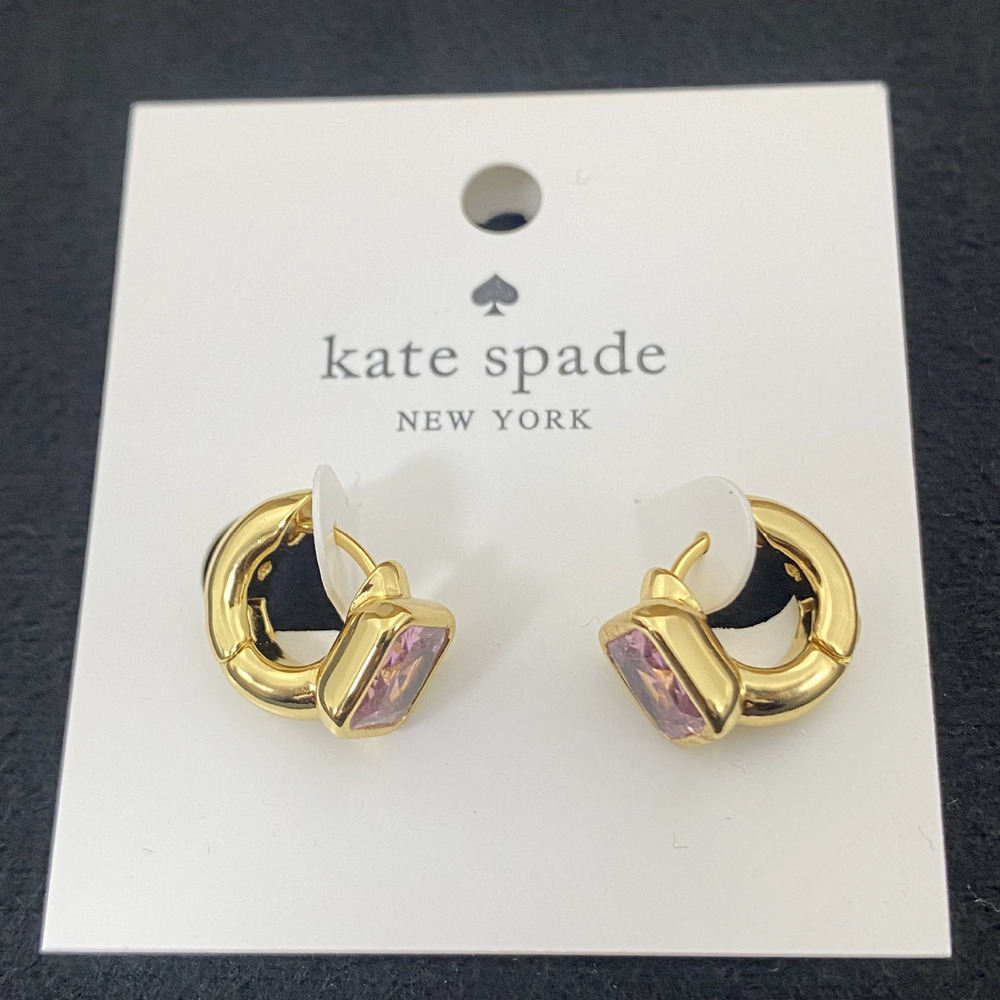 Kate SPADE Geometric Rhinestone Retro Earrings - Picture 8 of 8